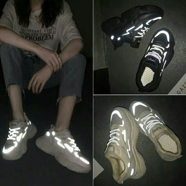 Giày ulzzang nữ phản quang cá tính
