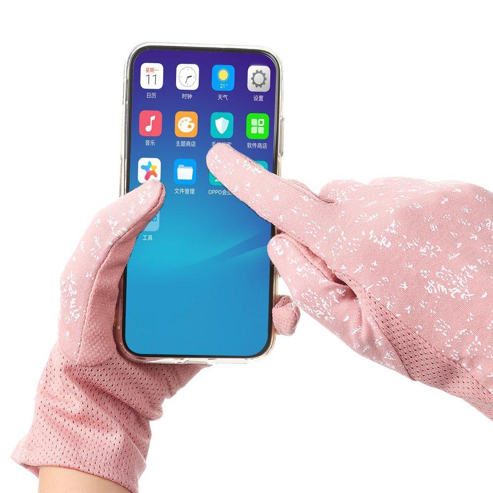 Găng Tay Cotton Chống Nắng Có Thể Chạm Màn Hình Cảm Ứng