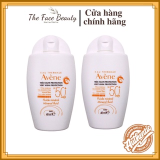 [Vỏ Trắng_không màu]Kem Chống Nắng Vật Lý AVENE  MINERAL FLUID SPF50+_Cho Da Rất  Nhạy Cảm