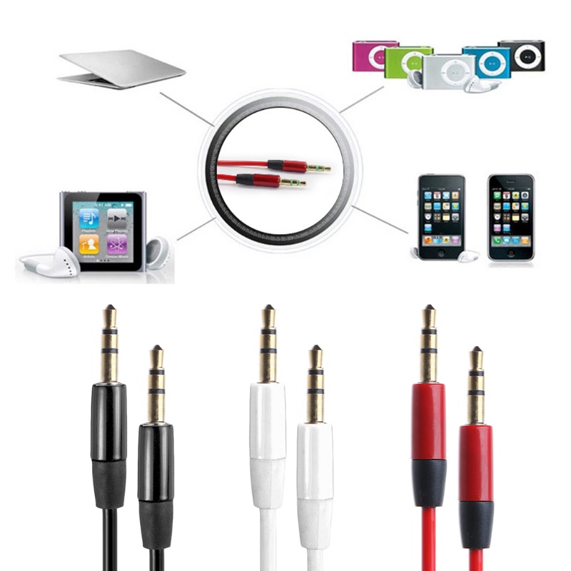 Dây Cáp Aux Mạ Vàng 3 5mm Nối Đầu Đực Với Cổng Aux Cho Điện Thoại / Máy Nghe Nhạc MP3