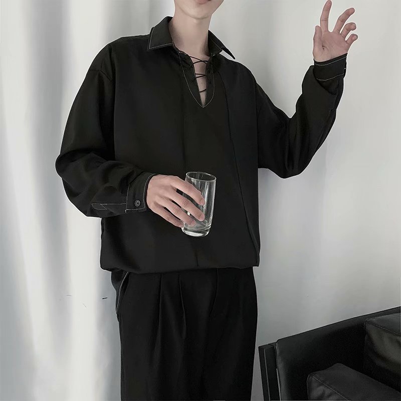 Áo sơ mi nam tay dài cổ bẻ màu trơn Hàn Quốc thời trang cho áo sơ mi nữ form rộng áo sơ mi tay dài sơ mi trắng áo sơ mi basic áo đen nam áo trắng tay dài