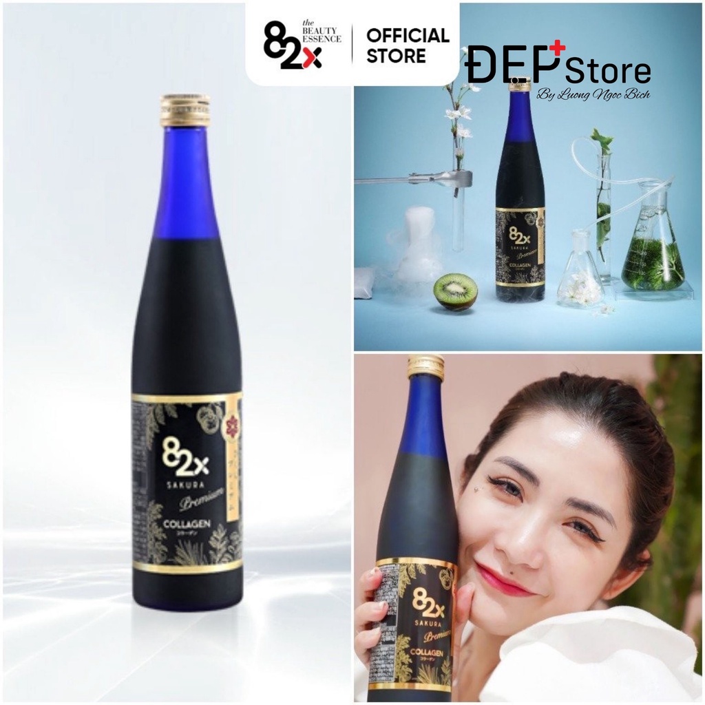 82X COLLAGEN SAKURA PREMIUM (DÒNG CAO CẤP) Dạng Nước 120.000mg Collagen Peptide, Nước Uống Đẹp Da Đến Từ Nhật Bản 500ml
