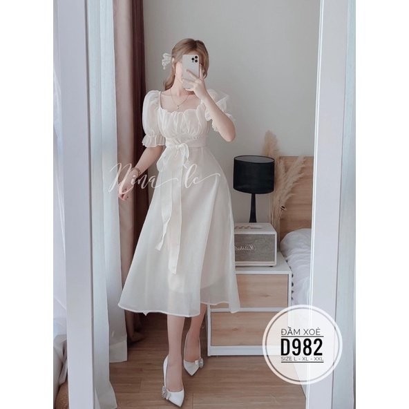 BIGSIZE NHUNG LÊ Đầm xoè D982