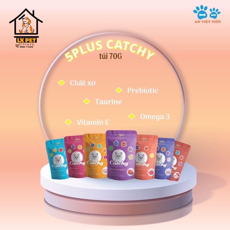 Pate mèo 5PLUS CATCHY 70g