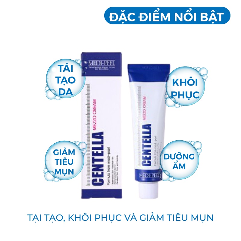 Kem dưỡng trắng da dưỡng ẩm hỗ trợ giảm mụn Phục hồi da Medi-Peel Centela Mezzo Cream Hàn Quốc 30ml