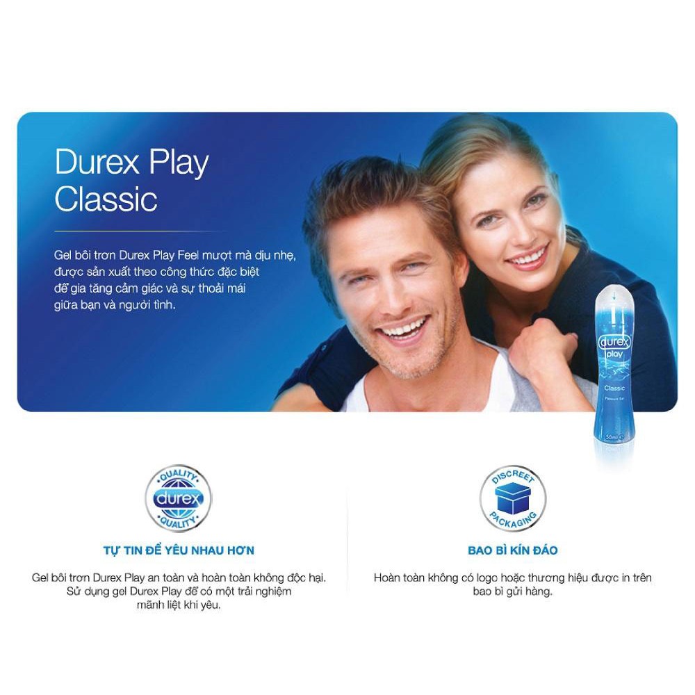 Gel Bôi Trơn Durex Play 100ml siêu trơn kháng khuẩn