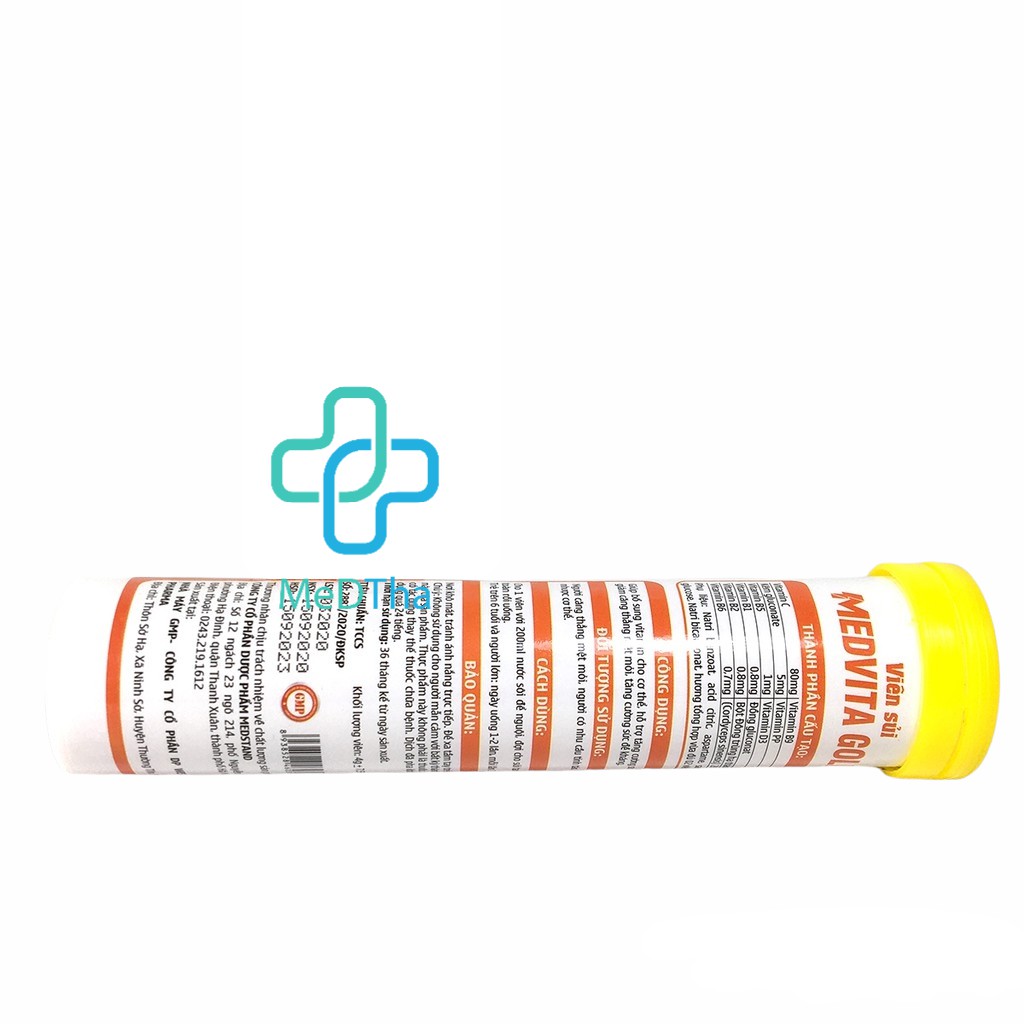 Viên Sủi Cam Đông Trùng Hạ Thảo Medvita Gold - Tăng Sức Đề Kháng, Tăng Cường Sức Khỏe, Giảm Căng Thẳng Mệt Mỏi