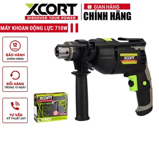 Máy khoan điện cầm tay 710w xcort model xjz07-13 khoan động lực 1.5-13mm kèm chổi than