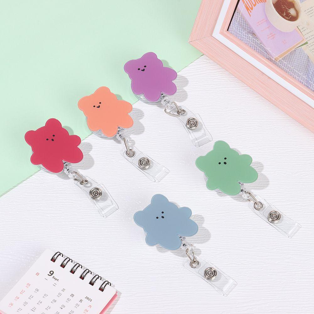 LAKAMIER Giá Đỡ Gắn Huy Hiệu Hình Gấu Hoạt Hình Thu Gọn Được
