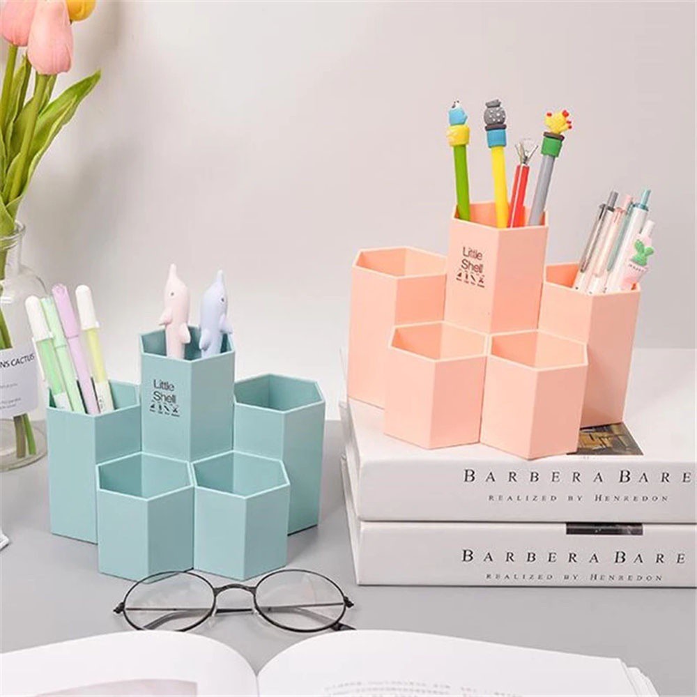 MXMIO Large Capacity Stationery Desk Storage Box Pen Holder Office School Desktop Kawaii Pencil Organizer/Multicolor