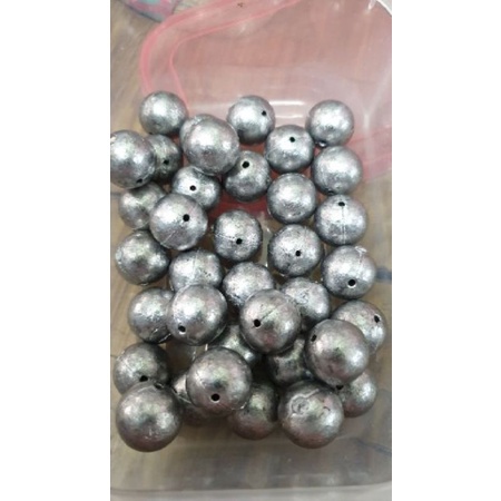 Chì tròn xuyên tâm, chì bi câu cá size từ 2g - 50g