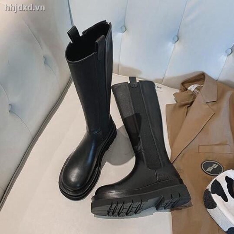 (sẵn 36.39, 38 nâu )mã B023 - Boot đùi mona plus- đế 5cm  có chun 2 bên sườn+khoá sau(ảnh+video shop quay độc quyền) | BigBuy360 - bigbuy360.vn