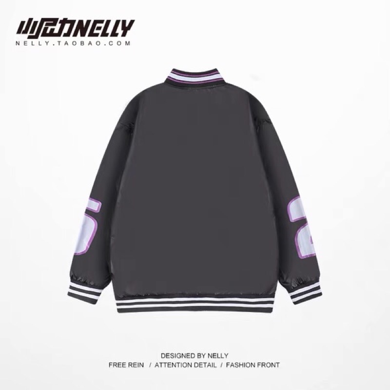 Áo khoác nelly sale (có sẵn) viền tím rab