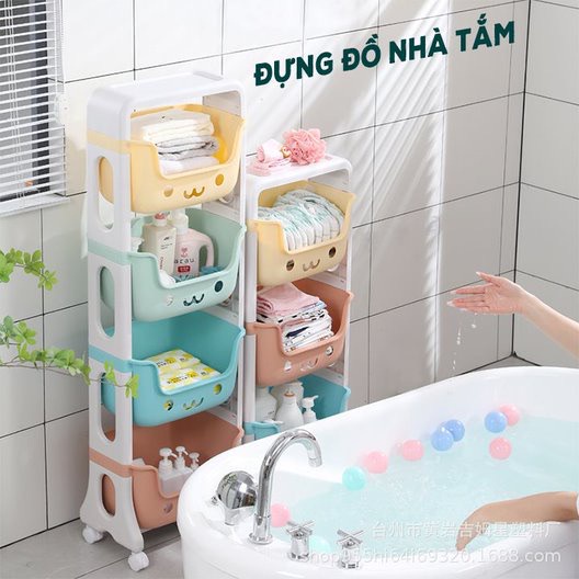 Kệ gấu HOKORI Việt Nhật Hình Gấu có bánh xe đa năng, làm Kê Đựng Đồ Chơi, Kệ Sách Cho Bé Thị Nắng Store