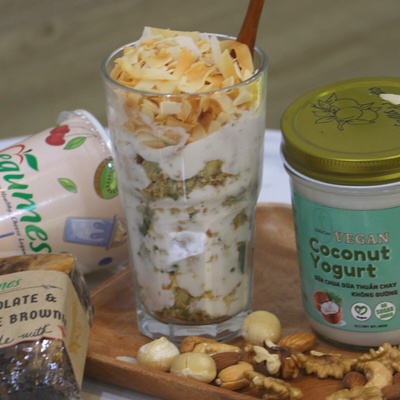 Sữa chua Dừa Thuần chay không đường ăn kiêng, giảm cân, keto - Vegan Coconut Yogurt KokoCare