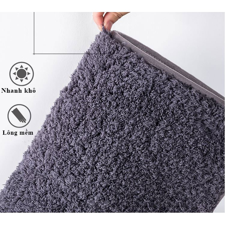 Thảm lông nhà tắm thấm nước tốt chống trơn trượt lông mềm mại [40 x 60CM]