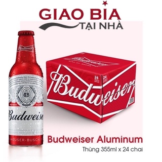 Hoả Tốc Bia Budweiser Alumium Thùng 24 Chai phiên bản cao cấp (355ml/chai) | Chính Hãng