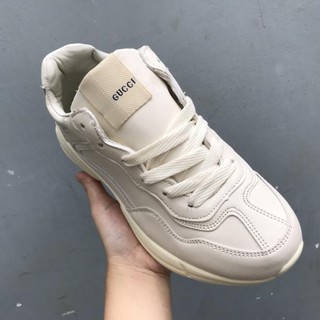 (Fullbox+tag)Giầy chunky màu trắng kem chất đẹp
