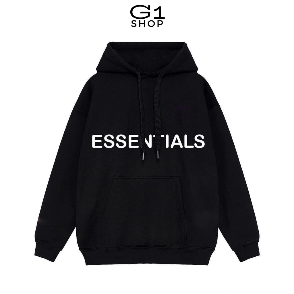 Áo khoác hoodie G1SHOP vải nỉ co dãn, dày dặn mềm mịn form rộng - HD ESSENTIALS