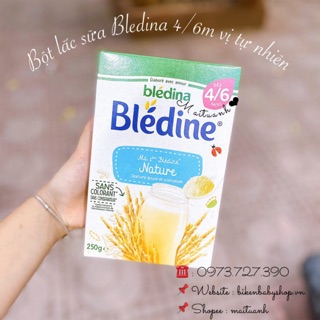 Bột lắc sữa Bledina 4/6 dạng gói 250gram vị tự nhiên date 2021