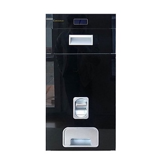 Thùng đựng gạo b311 màu đen mặt gương chất liệu inox có nút nhấn cao cấp - hàng chính hãng
