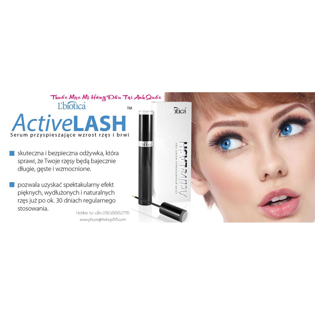 Thuốc Mọc Dài Mi - Dài Mày Loại Mạnh Cao Cấp Lbiotica Active Lash Anh Quốc