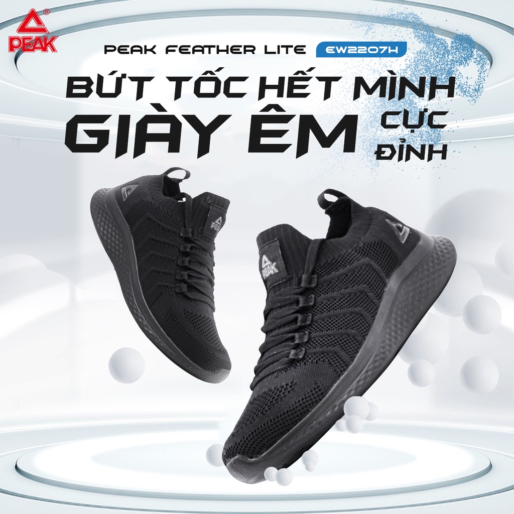 Giày chạy bộ nam thể thao PEAK Feather Lite EW0127H