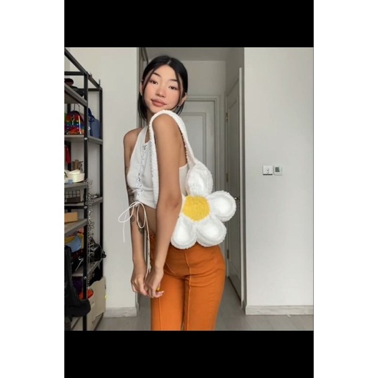 Crochet flowers bag/ crochet bag/ túi len hình bông hoa