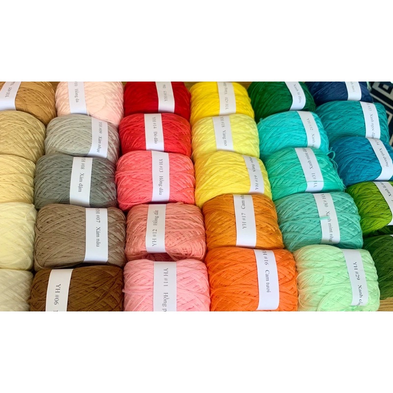 Sợi cotton 100% không pha tạp chất - Cuộn 50gr