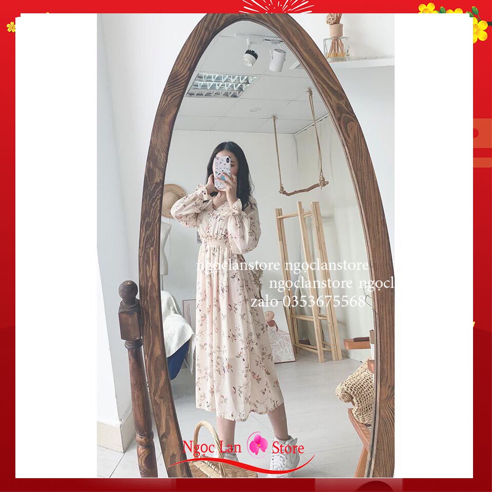 Váy Đầm Voan Tơ Cúc Ngọc Dáng Dài