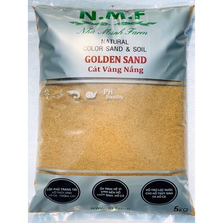 Cát vàng nắng trang trí bể cá , trải nền hồ cá 1kg ]