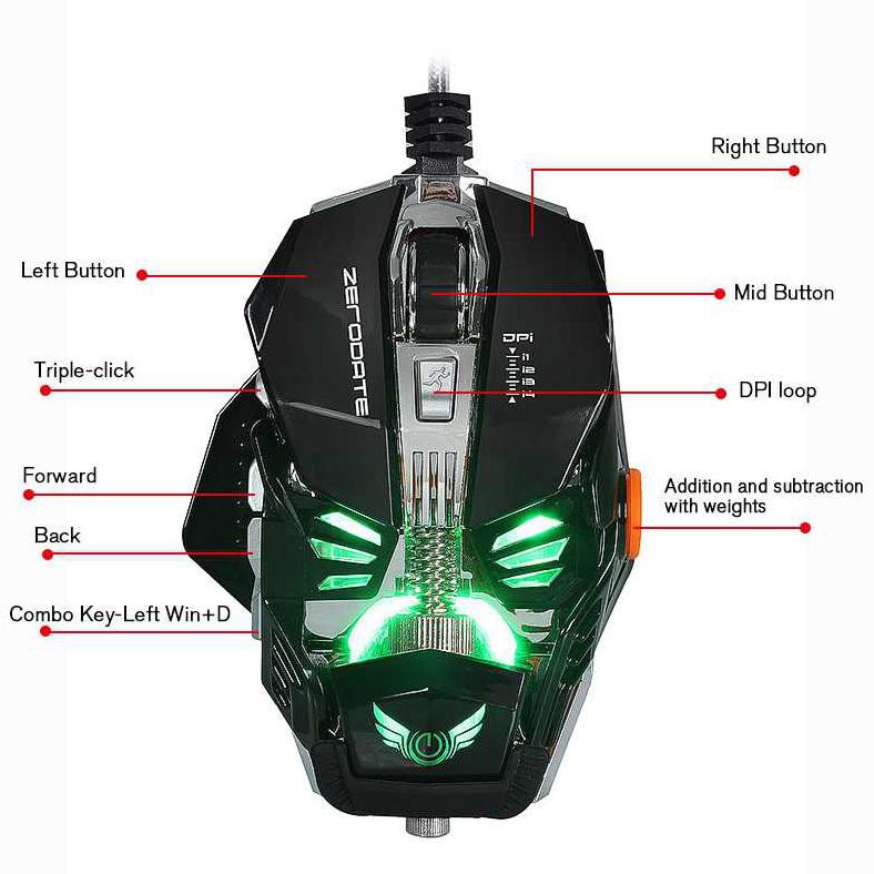 Chuột Quang Gaming Có Dây 2500 Dpi J-Fast Guaranteed | BigBuy360 - bigbuy360.vn