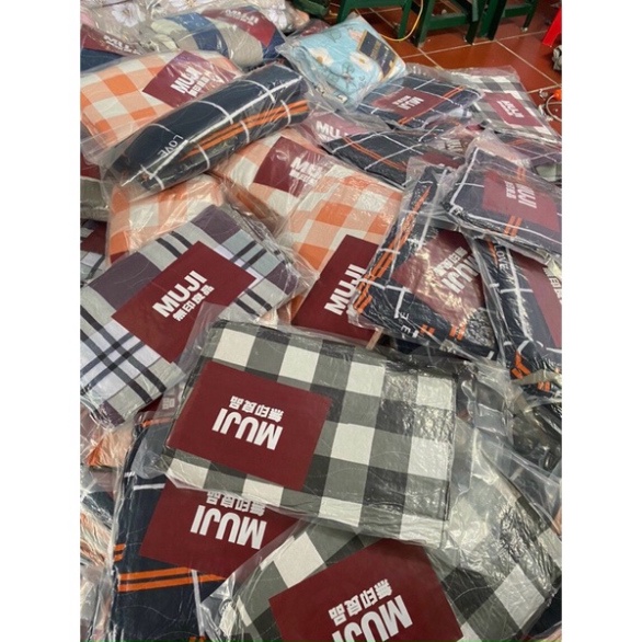 CHĂN HÈ THU MUJI KẺ TRẦN BÔNG, chăn văn phòngLOẠI 1 Siêu Rẻ