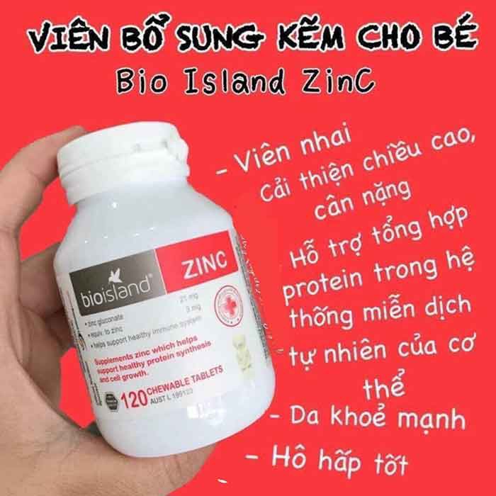 [úc] Kẽm Bio Island Zinc - Bổ sung kẽm Cho Trẻ Từ 1 Tuổi Trở Lên hộp 120 viên