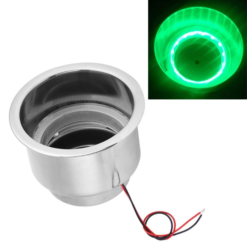 1 Giá Đỡ Cốc Uống Nước Bằng Thép Không Gỉ 15LED RV
