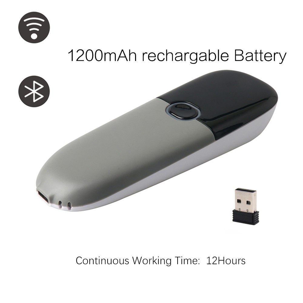 Máy quét mã vạch bỏ túi 1D Bluetooth 2.4G cho 1D Android IOS Windows