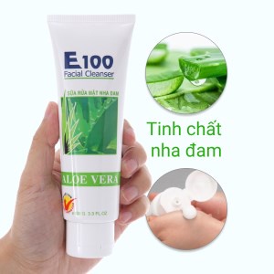 Sữa rửa mặt nha đam E100 aloe vera facial cleanser 100g