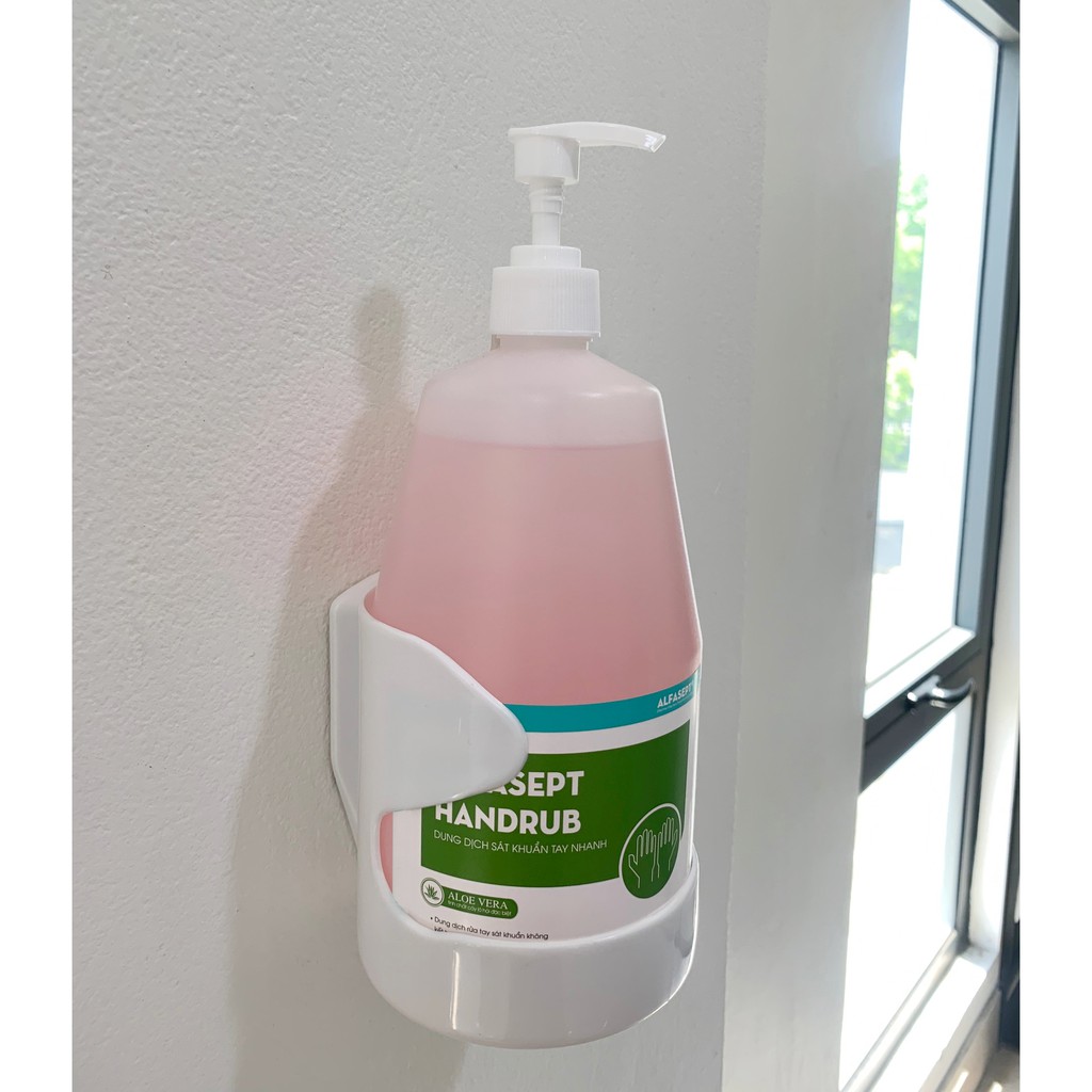 Giá treo tường chai nước rửa tay, giá đựng chai nước rửa tay gắn tường ALFASEPT - Nhựa Plastic | BigBuy360 - bigbuy360.vn