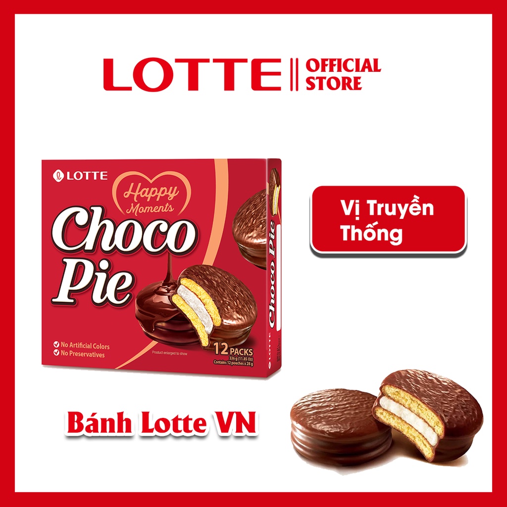 Combo 5 hộp Bánh Choco Pie Lotte - 5 hộp x 12 cái
