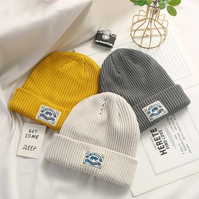 Mũ beanie Dệt Kim Họa Tiết Gấu Bắc Cực Giữ Ấm Dễ Phối Đồ Cho Nam Và Nữ