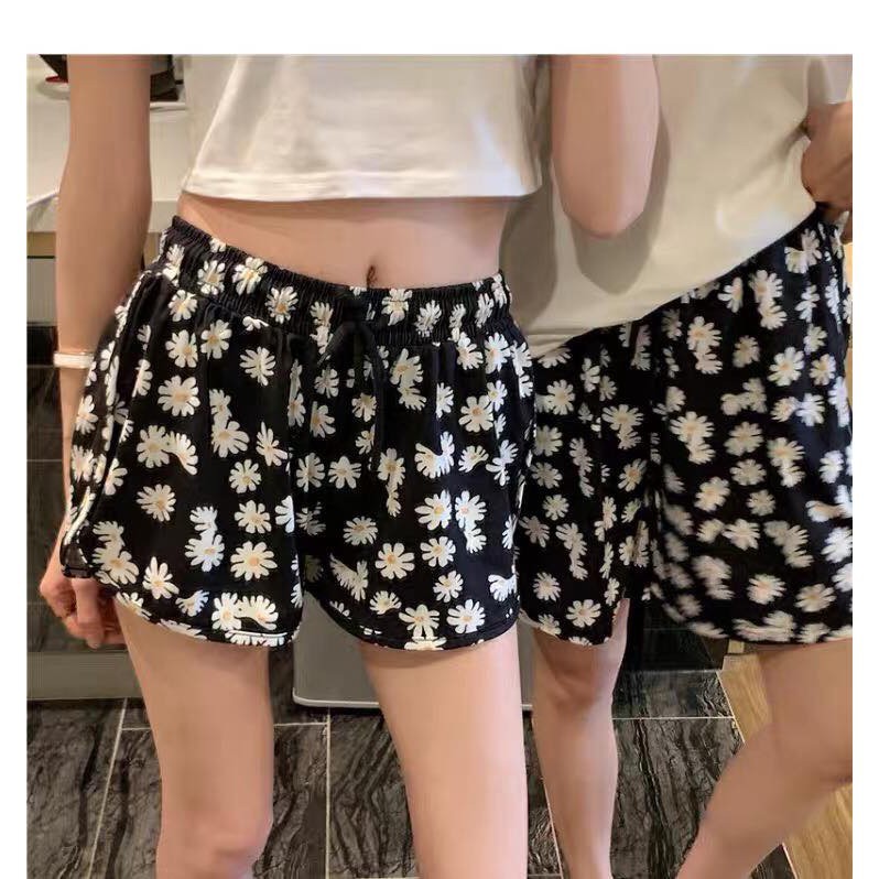 SET QUẦN BẠN THÂN ỐNG RỘNG LƯNG CAO HỌA TIẾT HOA CÚC - QUẦN ĐÙI DAISY - QUẦN LỬNG HOA NHÍ HOT