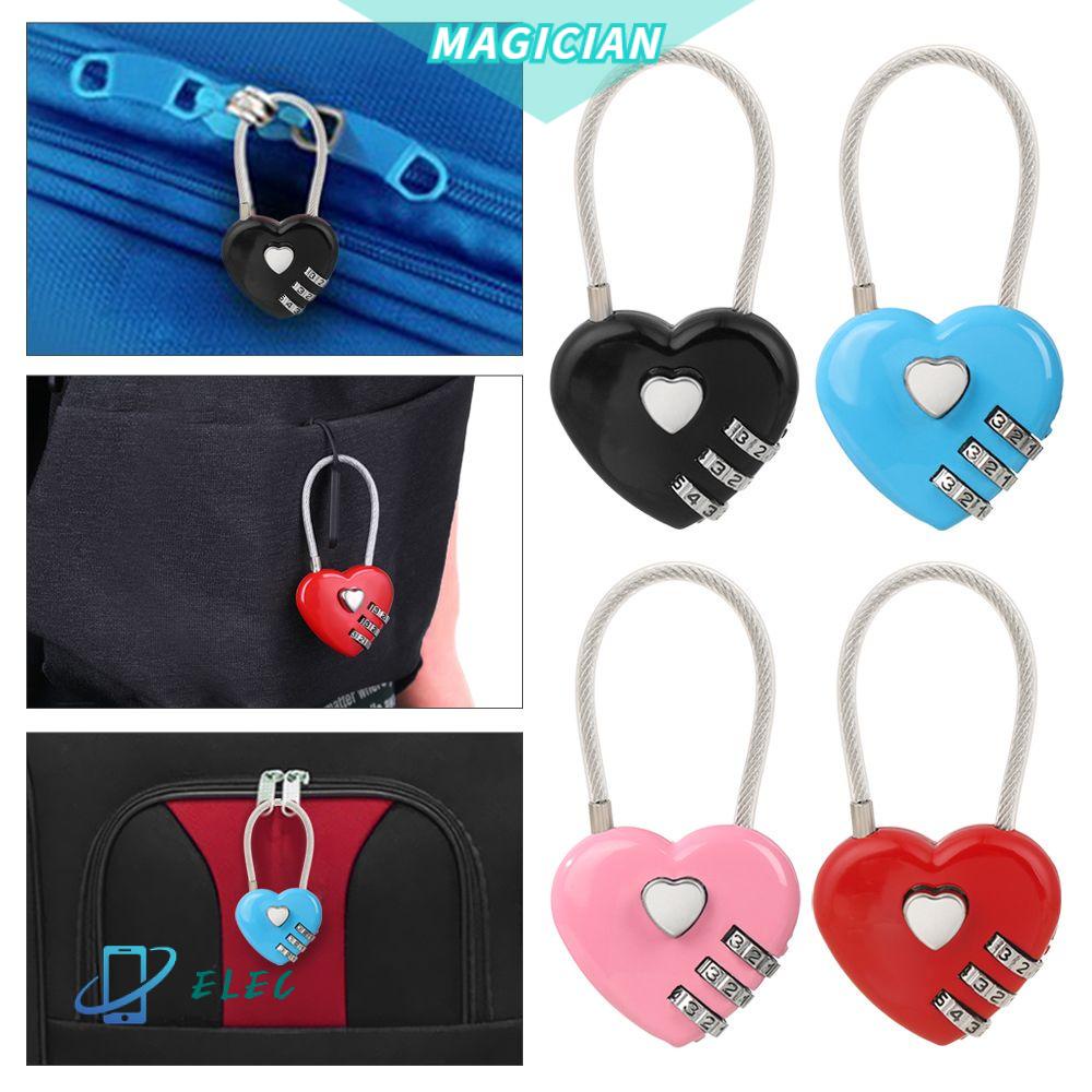 1 Ổ Khóa Mật Khẩu 3 Chữ Số Bằng Hợp Kim Kẽm Đa Màu Sắc Tiện Dụng