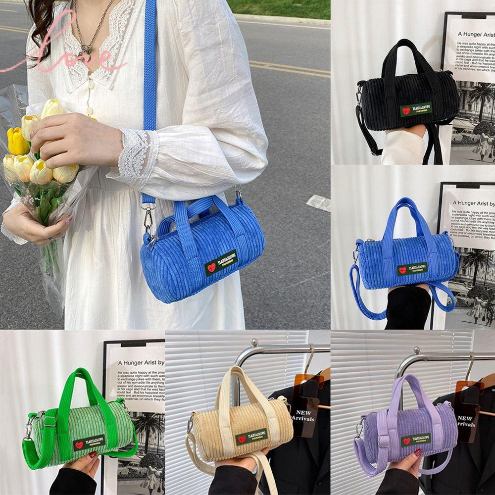 Túi Đeo Vai Hình Tròn Cỡ Nhỏ Vải Nhung Kiểu Vintage Cá Tính