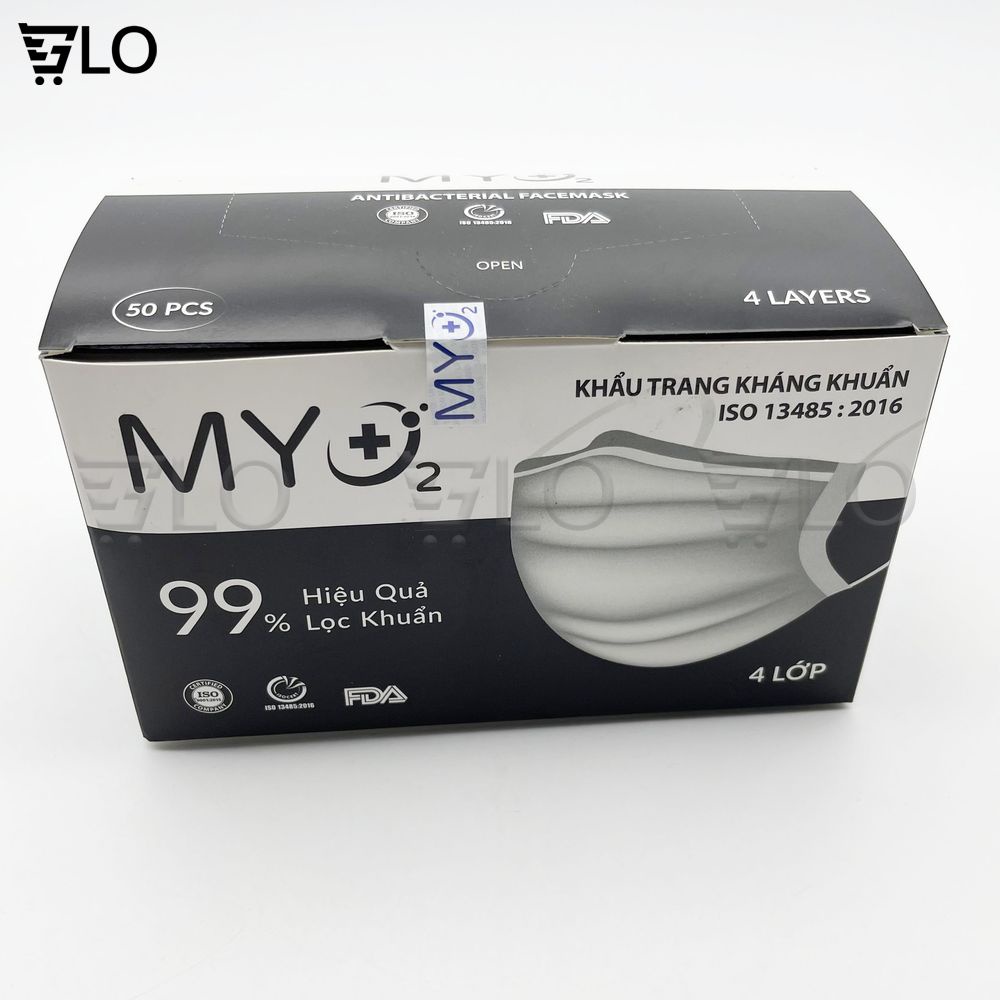 Khẩu Trang Y Tế 4 Lớp MY02, Nguyên Hộp 50 Cái