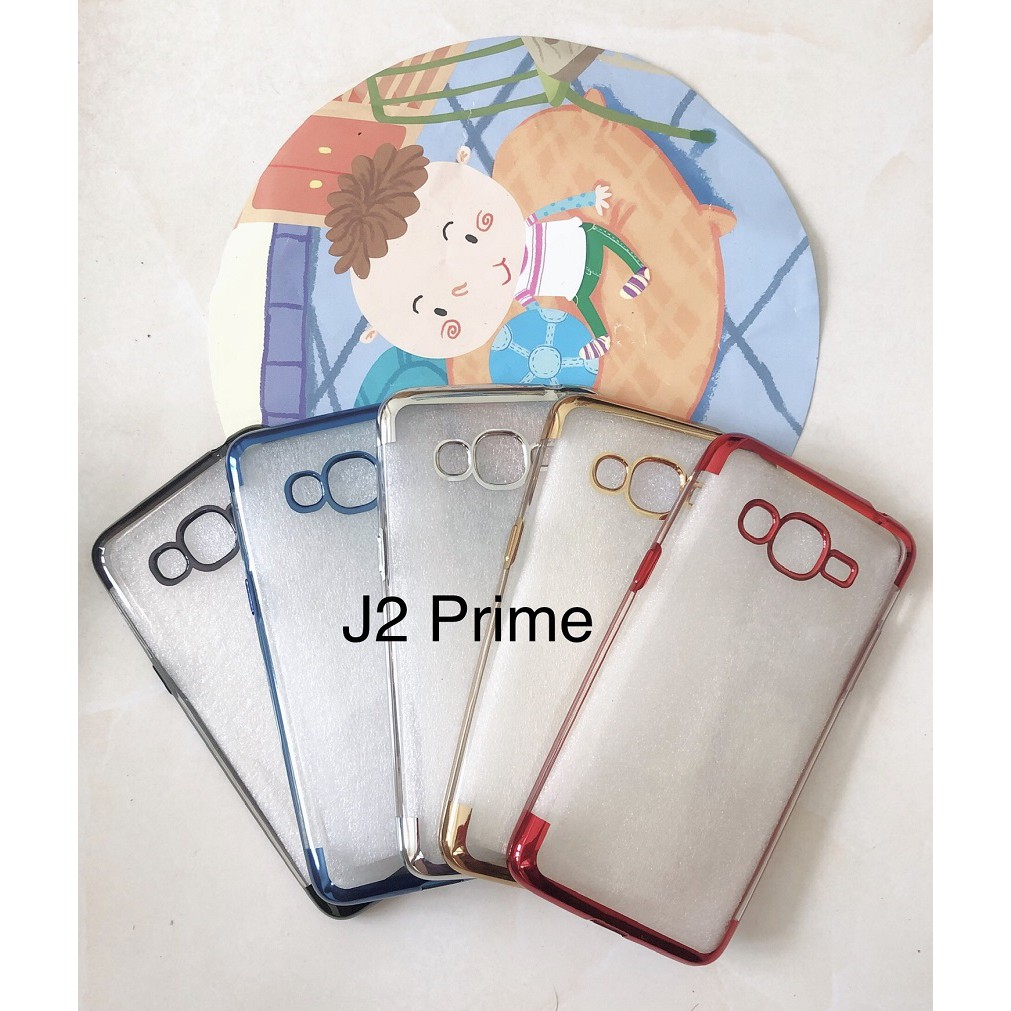 Samsung Galaxy J2 Prime Ốp silicon trong suốt viền màu- không bai giãn- không ố vàng