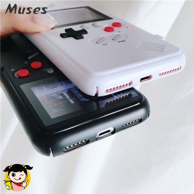 Muse07 Vỏ điện thoại For iPhone6/7/8,6/7/8 Plus,X/Xs,XR,X Max Color Tetris Game Screen Play Retro Case