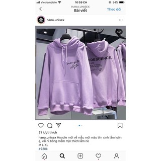 <HOT>Hoddie Nỉ Iridescencs Cực Chất