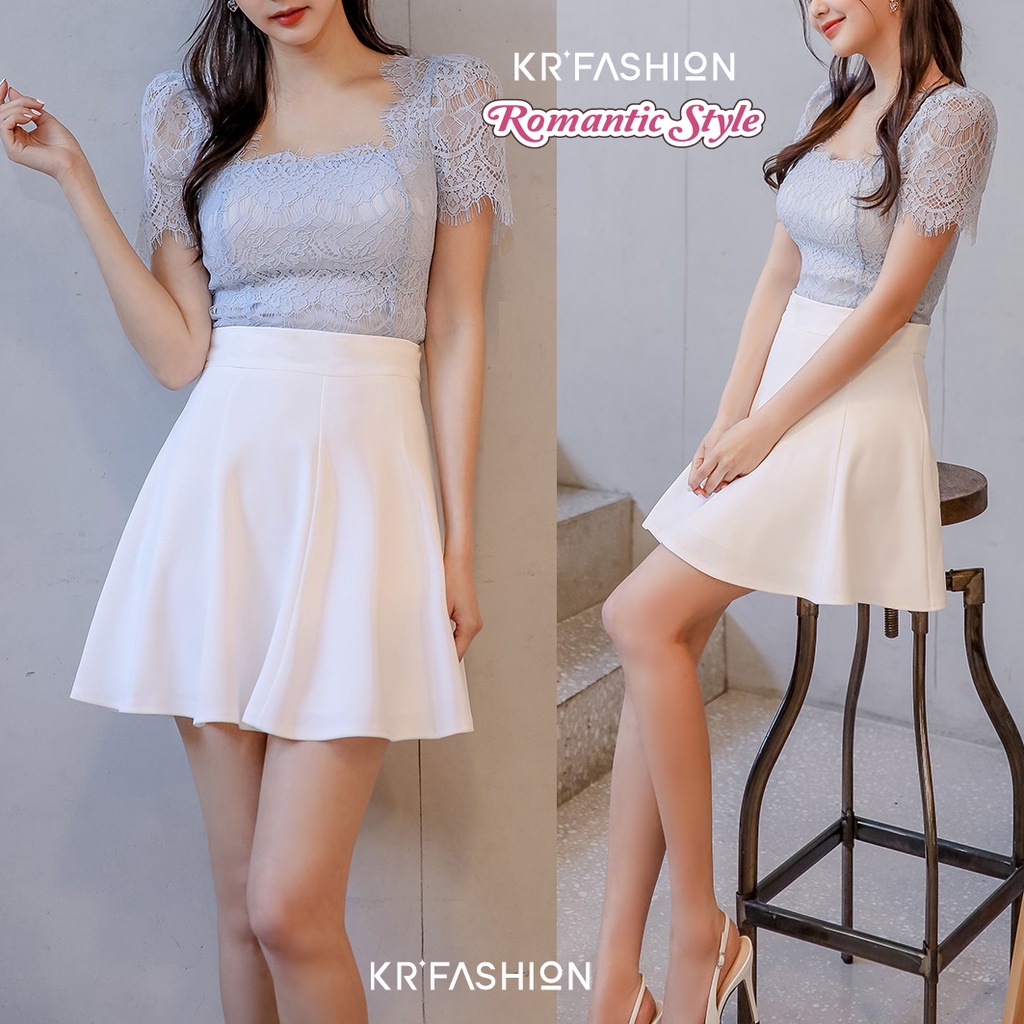 Chân váy ngắn xòe chữ A Cao Cấp đẹp Lãng mạn style Hàn Quốc SK2104 KRfashion