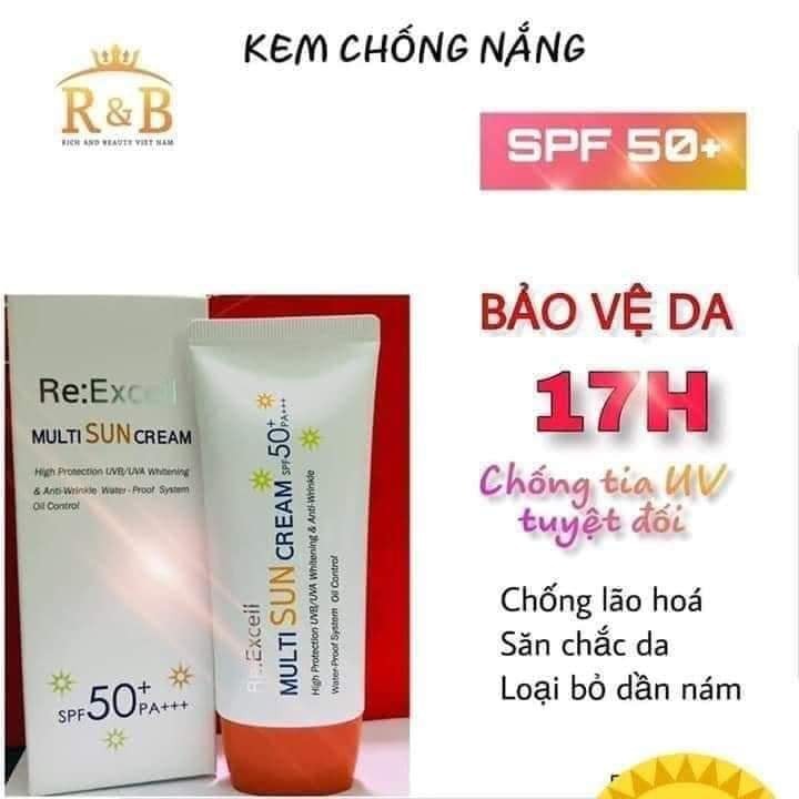 Kem chống nắng Multi Sun Cream SPF 50+/PA+++ Hàn Quốc chống nắng toàn diện, bảo vệ da trước tác động của môi trường.