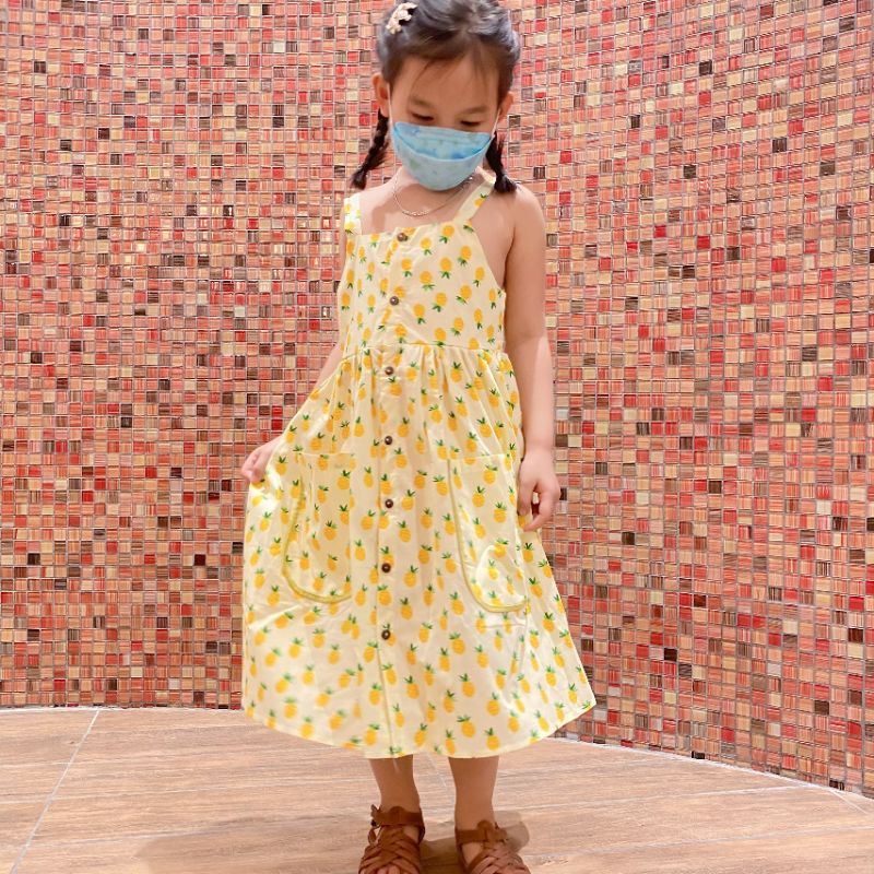 Váy bé gái Dewkids họa tiết hoa nhí cao cấp